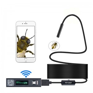 Endoscopio inalámbrico 2.0 megapíxeles HD WiFi Boroscopio Interfaz USB Cámara de serpiente de inspección a prueba de agua para Android, iOS y Windows, iPhone, Samsung, tableta, Mac